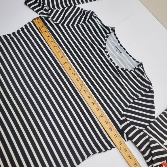 Lands' End Women's Size XL (18) Multicolor Tropical Floral Rash Guard Swim Top - Picture 3 of 12